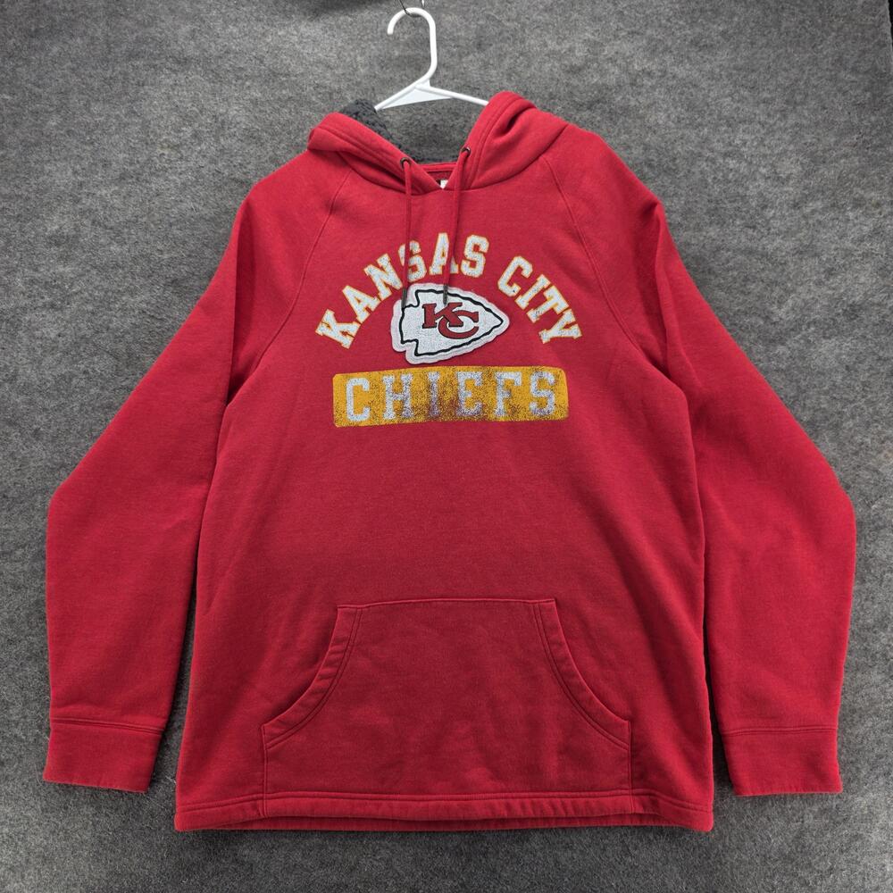 Kansas City Chiefs Sweatshirt Mens L Red NFL Football Team Apparel Hooded